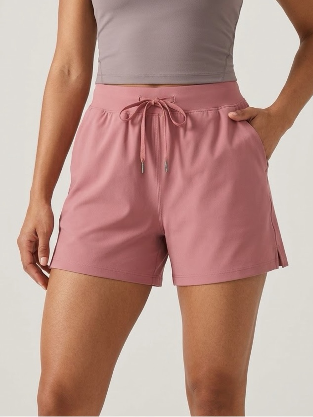 Old Navy Rose Pink Drawstring Athletic Shorts Gym Walking S